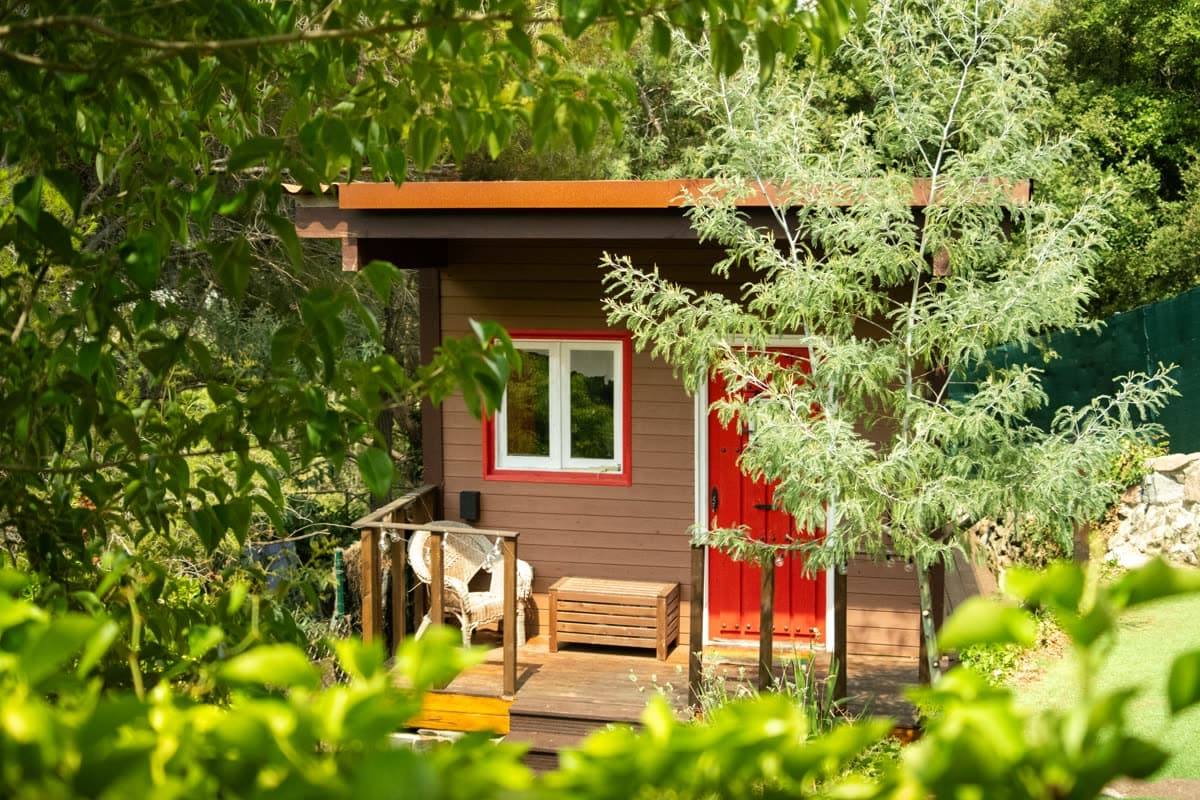 The guesthouse, the second of the two buildings on the property.